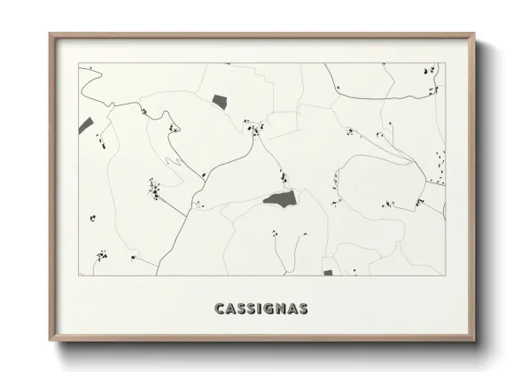 Une affiche de carte sur Cassignas