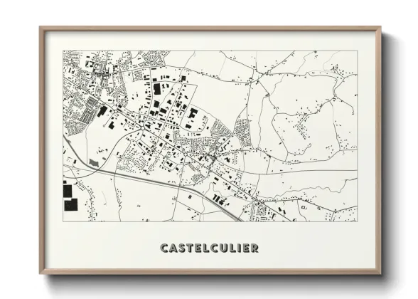 Une affiche de carte sur Castelculier