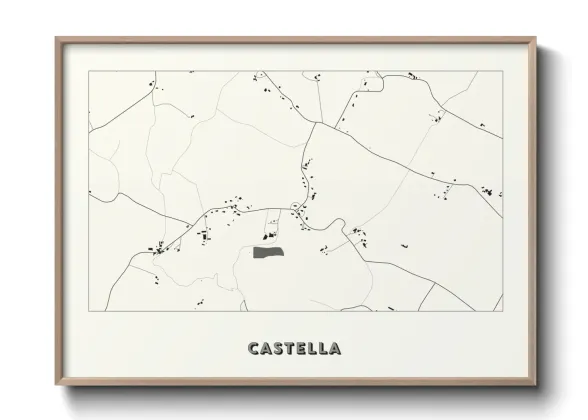 Une affiche de carte sur Castella