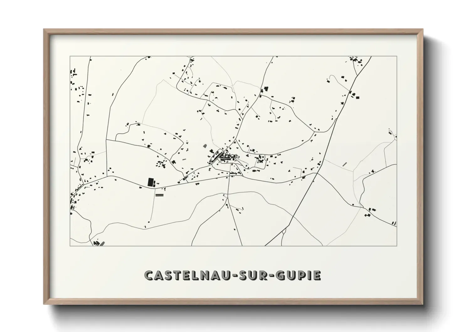 Un poster carteCastelnau-sur-Gupie