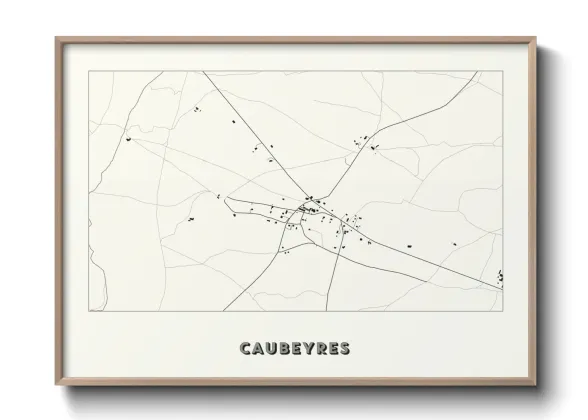 Une affiche de carte sur Caubeyres