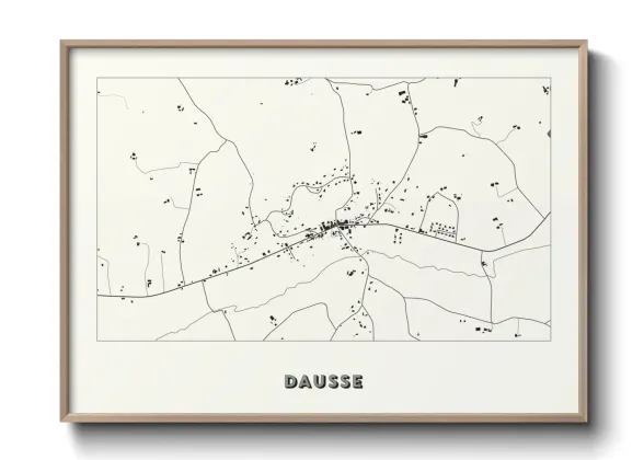 Une affiche de carte sur Dausse