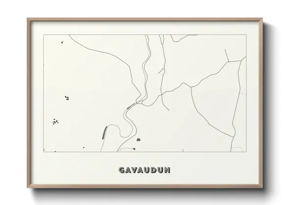 Une affiche de carte sur Gavaudun