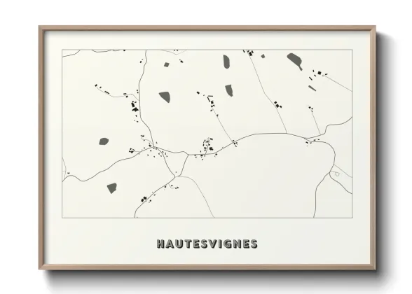 Une affiche de carte sur Hautesvignes