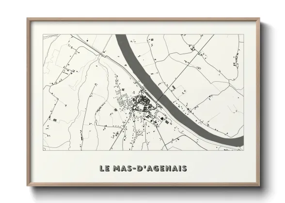 Une affiche de carte sur Le Mas-d'Agenais