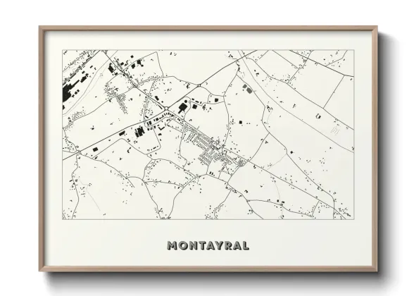 Une affiche de carte sur Montayral