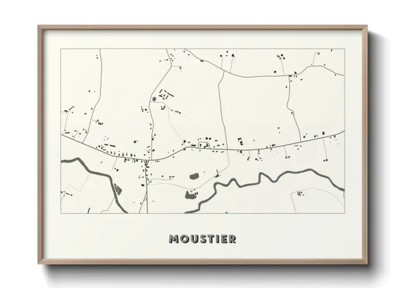Une affiche de carte sur Moustier