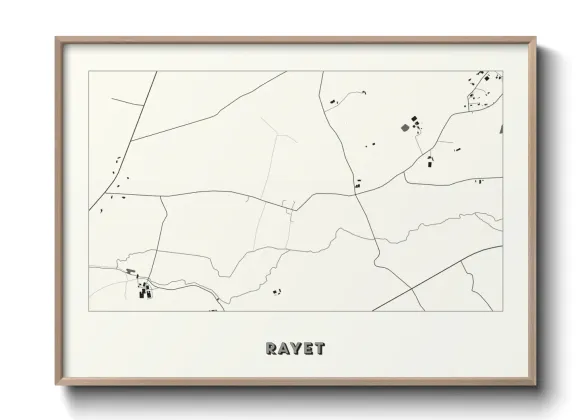 Une affiche de carte sur Rayet