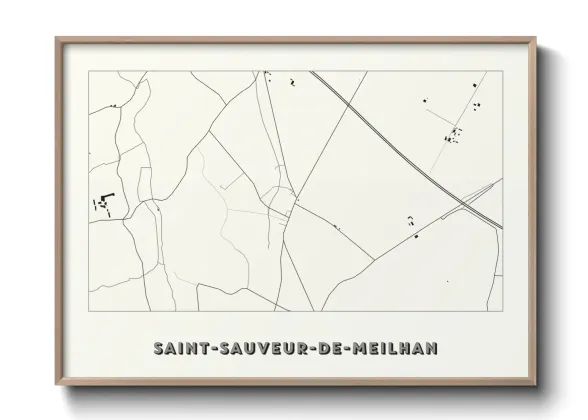 Une affiche de carte sur Saint-Sauveur-de-Meilhan
