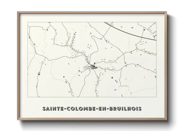 Une affiche de carte sur Sainte-Colombe-en-Bruilhois