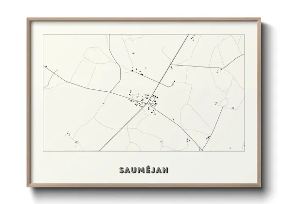Une affiche de carte sur Sauméjan