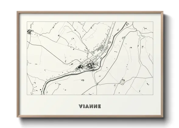 Une affiche de carte sur Vianne