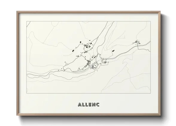 Une affiche de carte sur Allenc