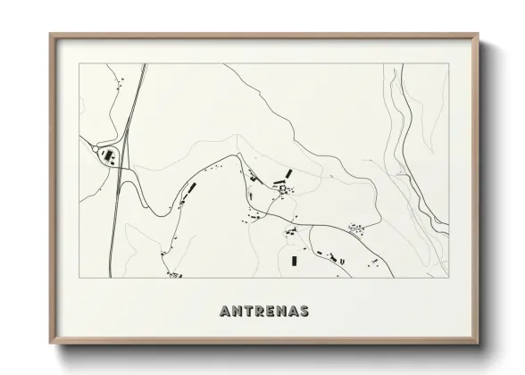 Une affiche de carte sur Antrenas
