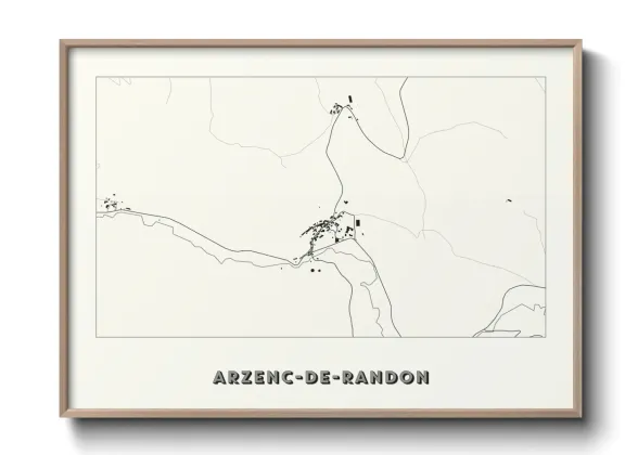 Une affiche de carte sur Arzenc-de-Randon