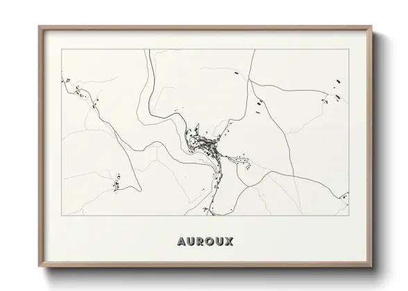 Une affiche de carte sur Auroux