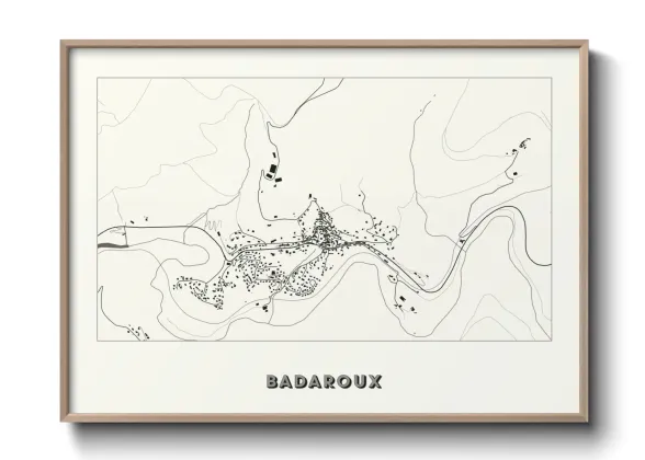 Une affiche de carte sur Badaroux