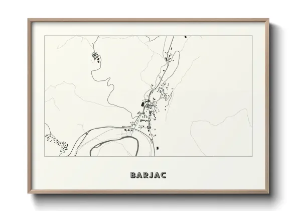 Une affiche de carte sur Barjac