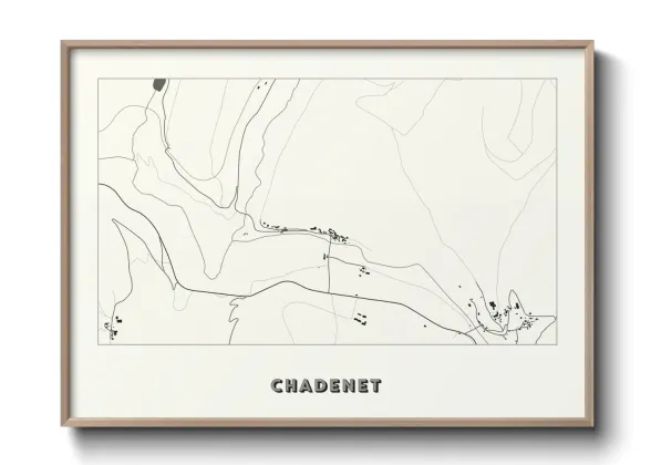 Une affiche de carte sur Chadenet