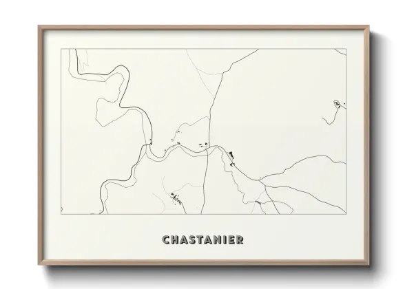 Une affiche de carte sur Chastanier