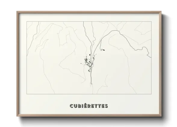 Une affiche de carte sur Cubiérettes