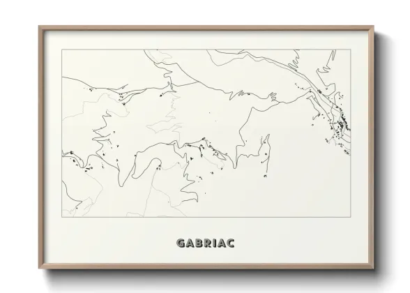 Une affiche de carte sur Gabriac