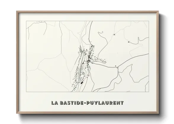 Une affiche de carte sur La Bastide-Puylaurent