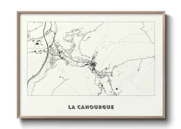 Une affiche de carte sur La Canourgue