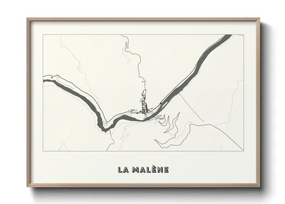 Une affiche de carte sur La Malène