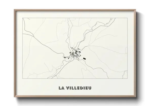 Une affiche de carte sur La Villedieu