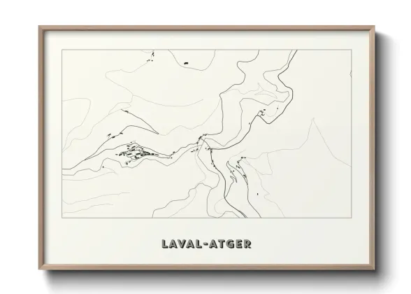 Une affiche de carte sur Laval-Atger