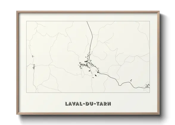 Une affiche de carte sur Laval-du-Tarn