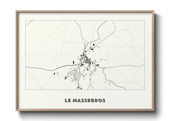 Une affiche de carte sur Le Massegros