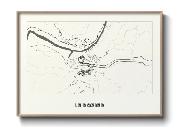 Une affiche de carte sur Le Rozier