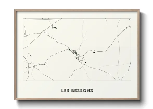 Une affiche de carte sur Les Bessons