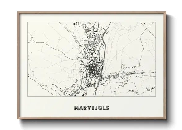 Une affiche de carte sur Marvejols