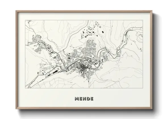 Une affiche de carte sur Mende