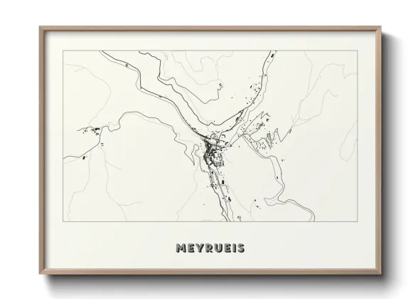 Une affiche de carte sur Meyrueis