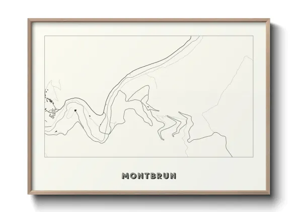 Une affiche de carte sur Montbrun
