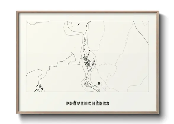 Une affiche de carte sur Prévenchères