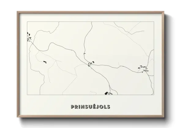 Une affiche de carte sur Prinsuéjols