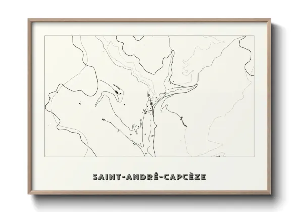 Une affiche de carte sur Saint-André-Capcèze