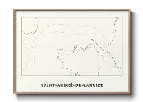Une affiche de carte sur Saint-André-de-Lancize