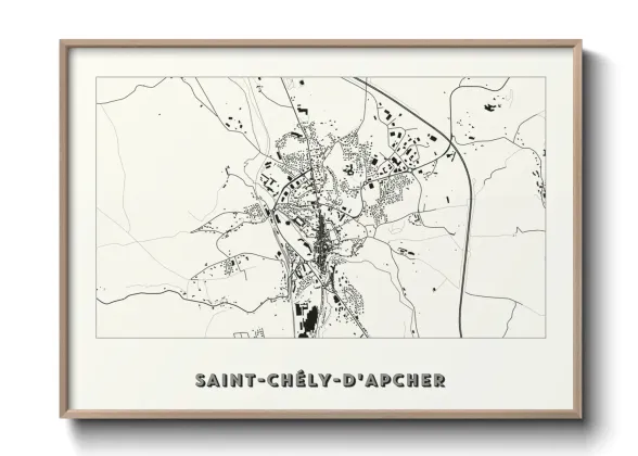Une affiche de carte sur Saint-Chély-d'Apcher