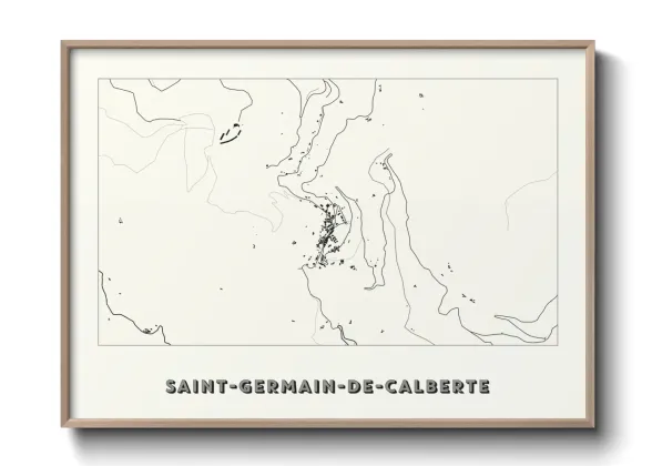 Une affiche de carte sur Saint-Germain-de-Calberte