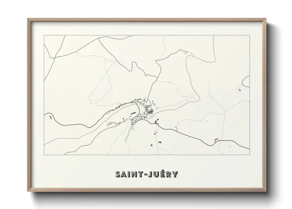 Une affiche de carte sur Saint-Juéry