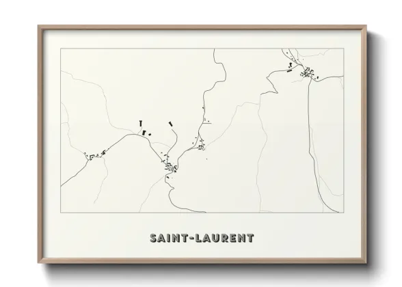 Une affiche de carte sur Saint-Laurent