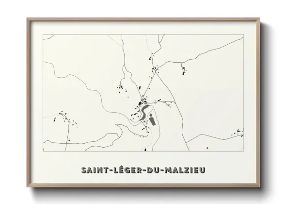 Une affiche de carte sur Saint-Léger-du-Malzieu