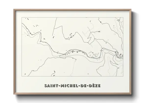 Une affiche de carte sur Saint-Michel-de-Dèze