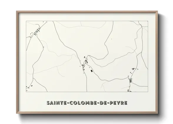 Une affiche de carte sur Sainte-Colombe-de-Peyre